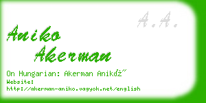 aniko akerman business card